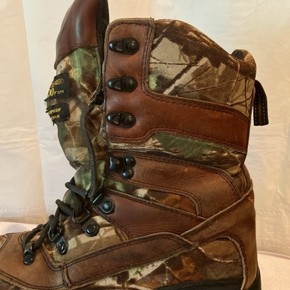 Tecs 800gram Men’s Sz 8 Thinsulate 10” Camouflage Lace up Hunting Boots GUC main image 12